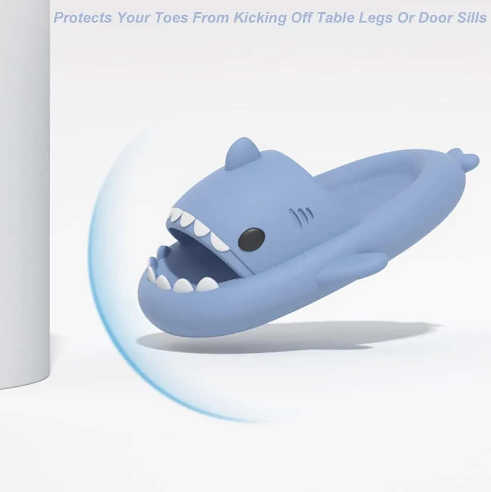 LELEBEAR Shark Slides Adult Cloudy Cute Shark Slippers For Women Men