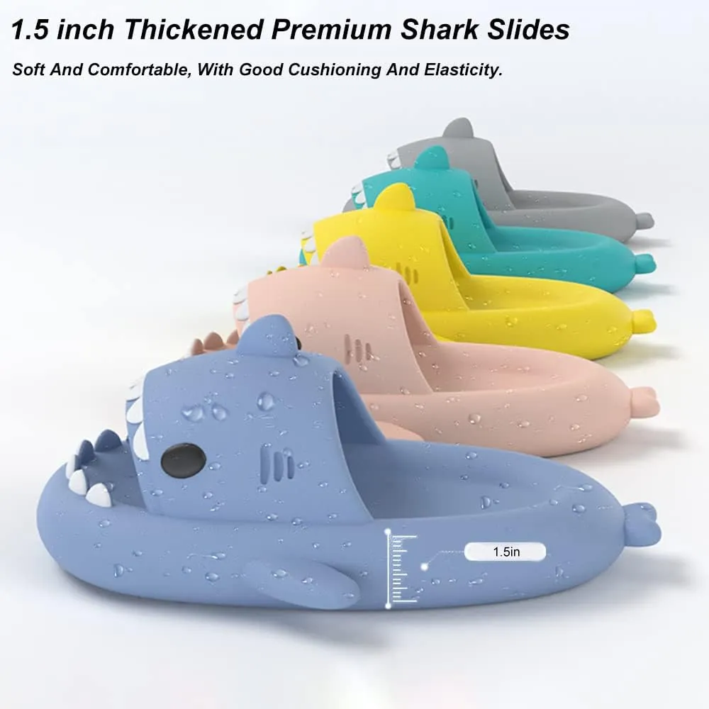 LELEBEAR Shark Slides Adult Cloudy Cute Shark Slippers For Women Men