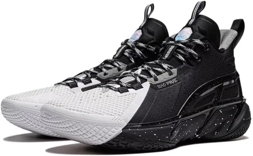 LI-NING BADFIVE 4 Men's Reflective Lightweight High Rebound Mid Top Basketball Outdoor Shoes ABFU015