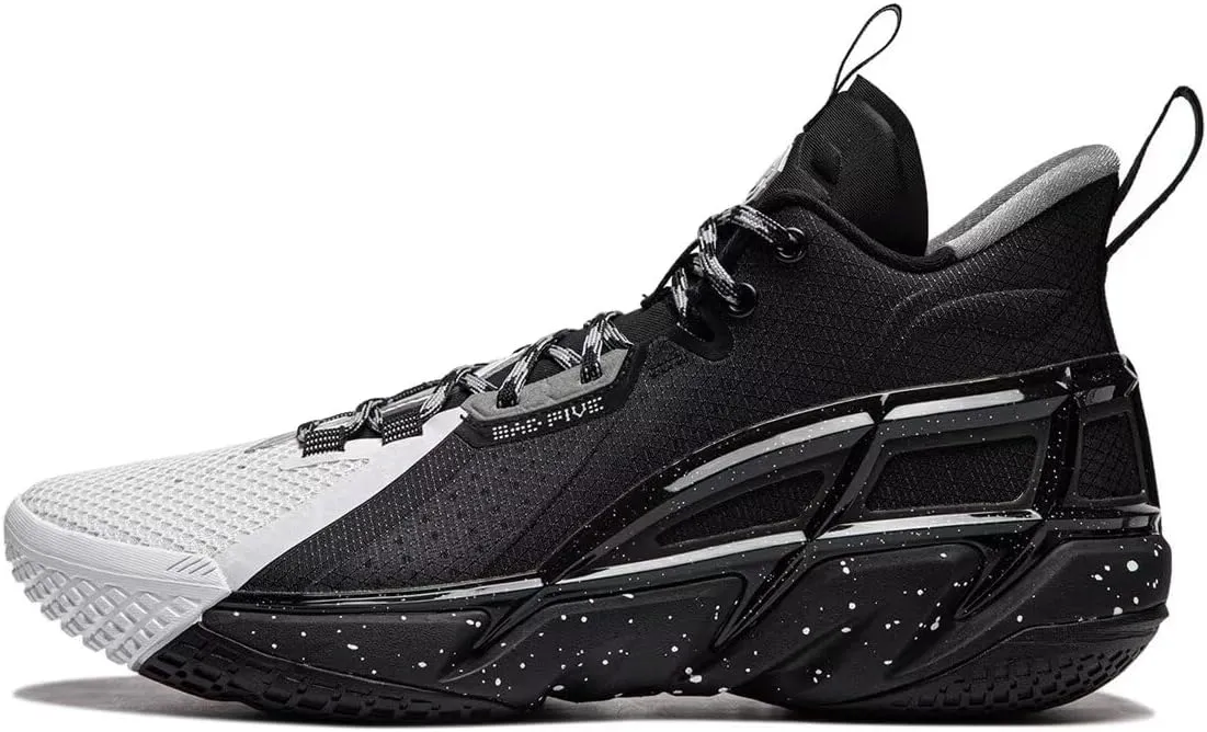 LI-NING BADFIVE 4 Men's Reflective Lightweight High Rebound Mid Top Basketball Outdoor Shoes ABFU015