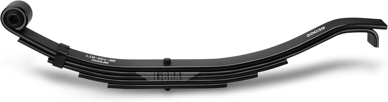 LIBRA New Trailer Leaf Spring-5 Leaf Slipper 3500lbs Capacity for 7000 Lbs Axle -20039 Set 1
