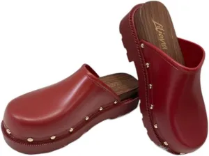 Liliana Women Jelly Closed toe Mule slide platform sandals (Runs Small)