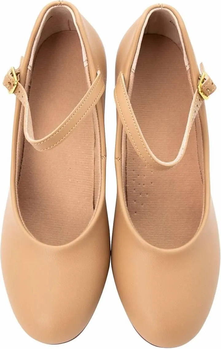 Linodes PU Leather Ankle Strap Character Shoe 1.55'' Dance Shoes for Women-UPD