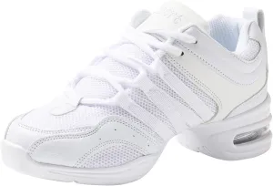 Linodes Women's Jazz Dance Sneaker with Breathable Upper, Split Sole and Air Cushion Dance Multifunctional Walking Shoes Anti-Slip