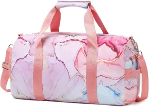LOIDOU Duffle Bags Girls Women Gym Dance Bag Small Weekender Ovenight Carry On Tote with Shoe Compartment and Wet Pocket