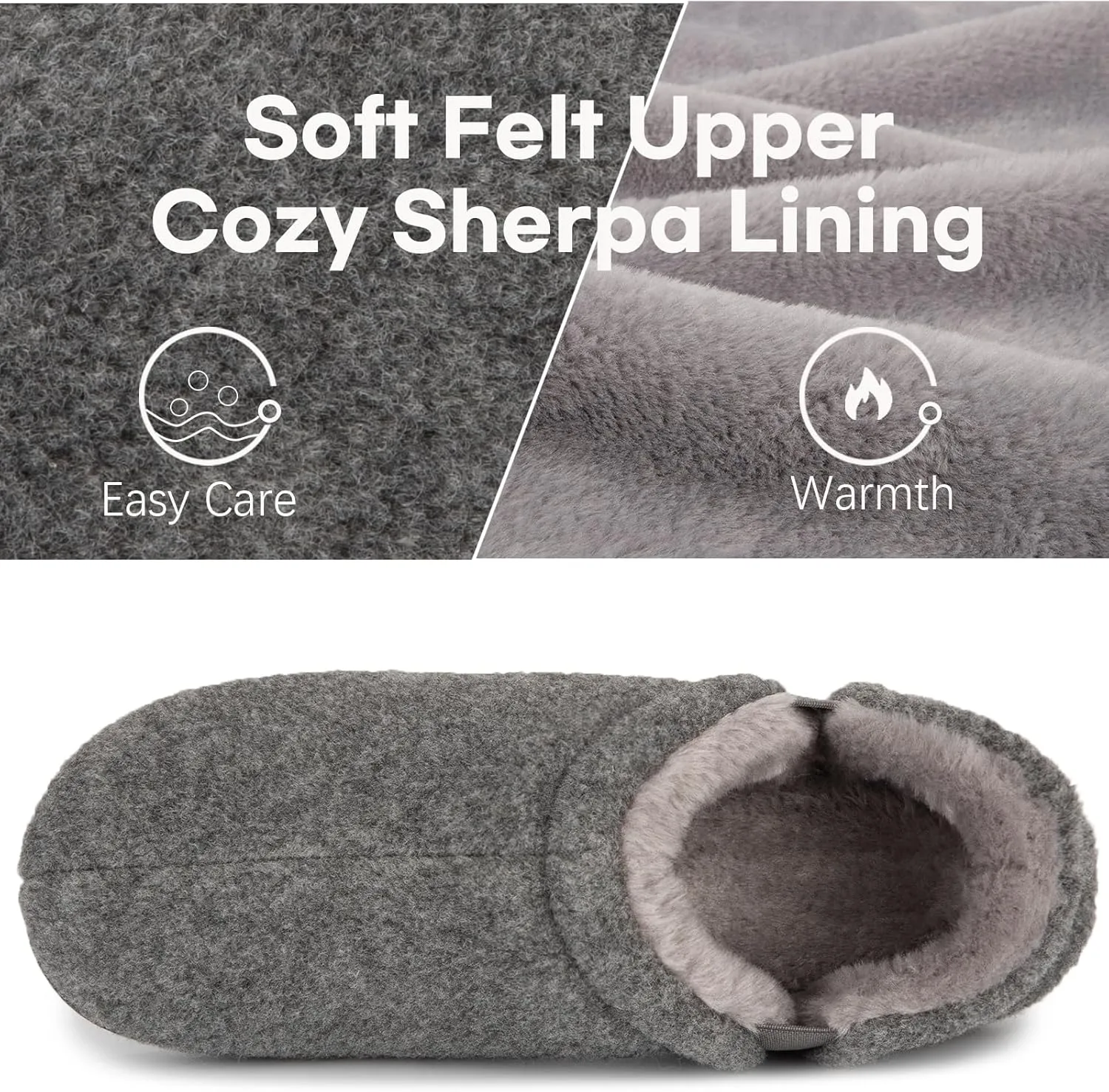 LongBay Men's Slippers Warm Bedroom House Shoes Slip-On Memory Foam Winter House Slippers for Indoor Outdoor