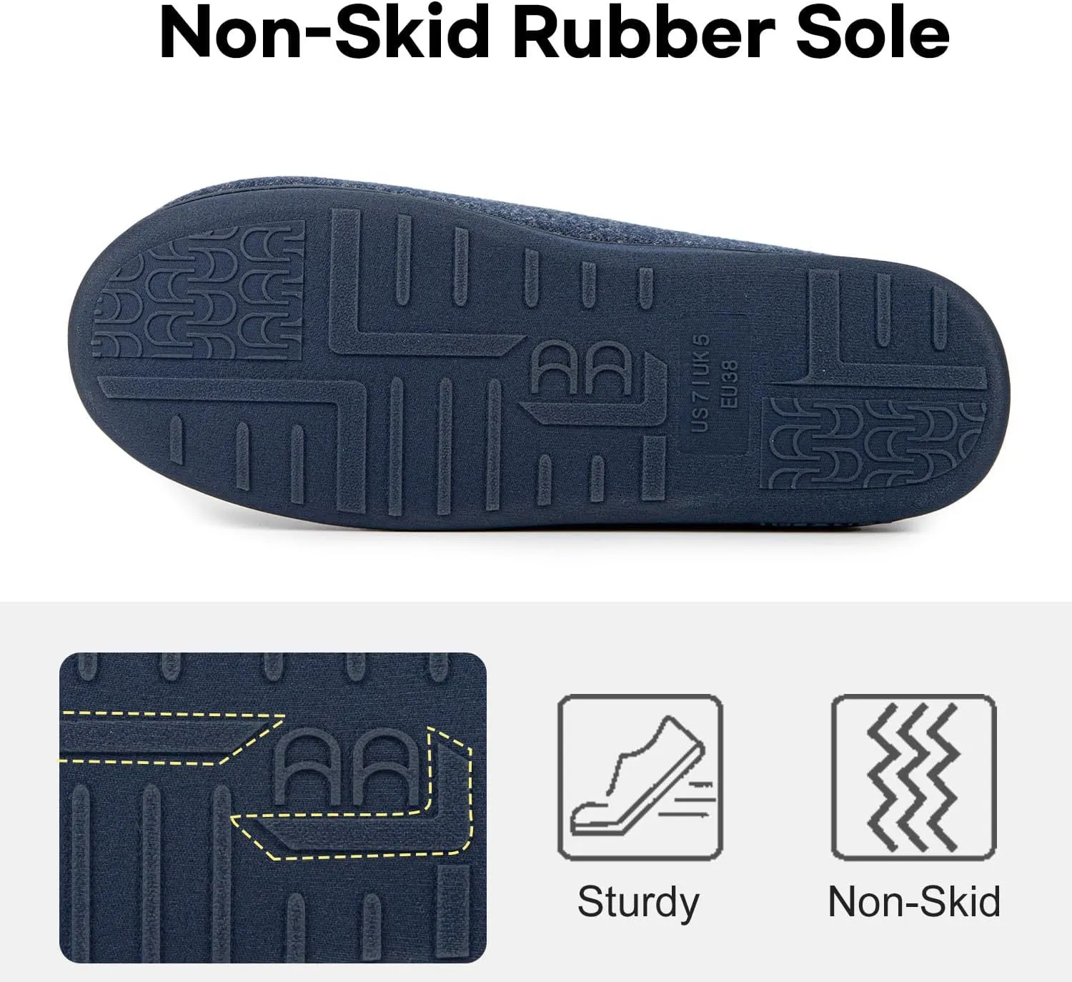 LongBay Women's Adjustable Slippers Non Slip Wide House Shoes Indoor Outdoor Diabetic Swollen Feet