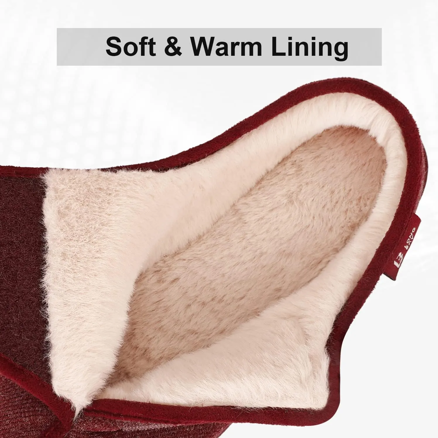 LongBay Women's Adjustable Slippers Non Slip Wide House Shoes Indoor Outdoor Diabetic Swollen Feet
