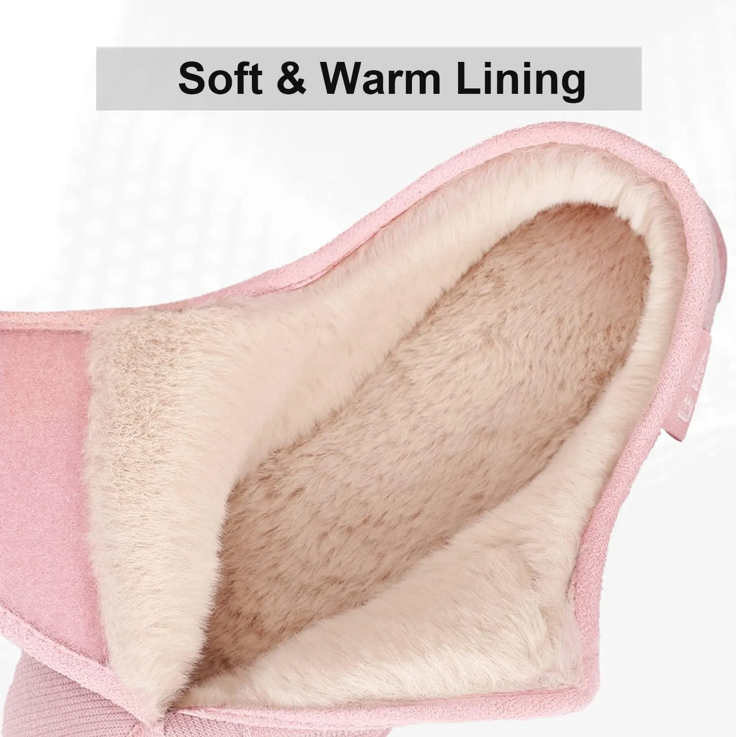 LongBay Women's Adjustable Slippers Non Slip Wide House Shoes Indoor Outdoor Diabetic Swollen Feet
