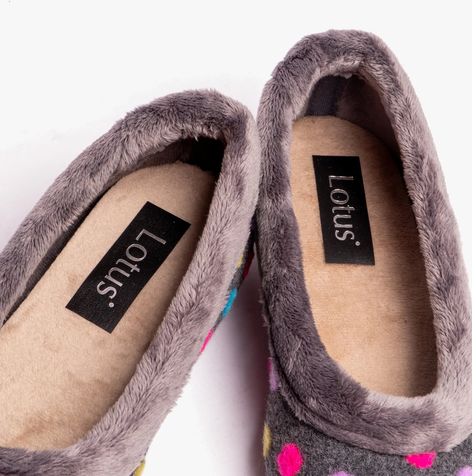 Lotus GERI Womens Slippers Grey