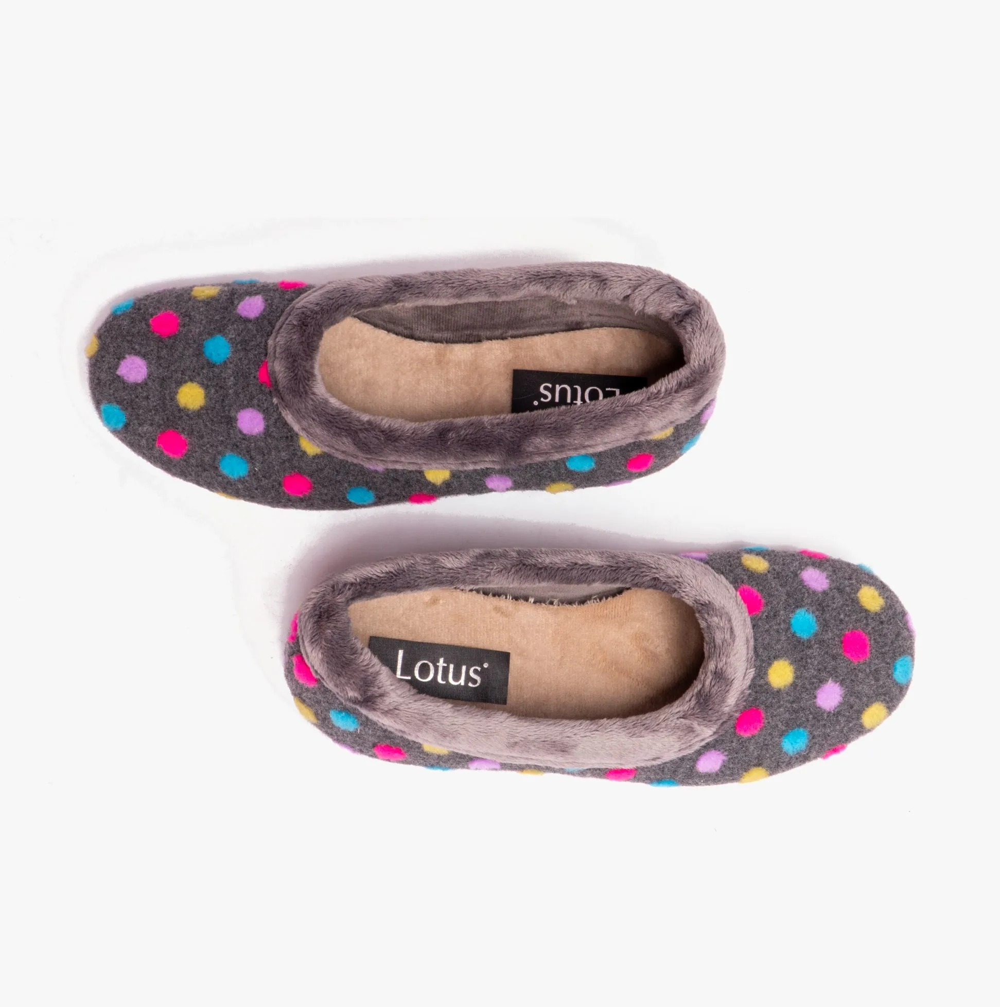 Lotus GERI Womens Slippers Grey