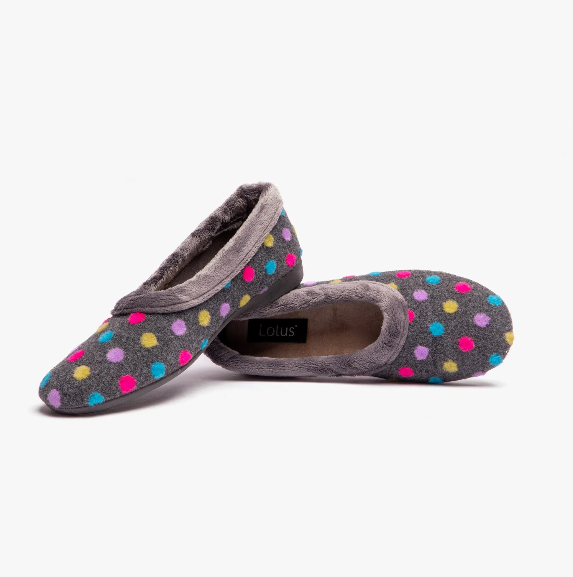 Lotus GERI Womens Slippers Grey