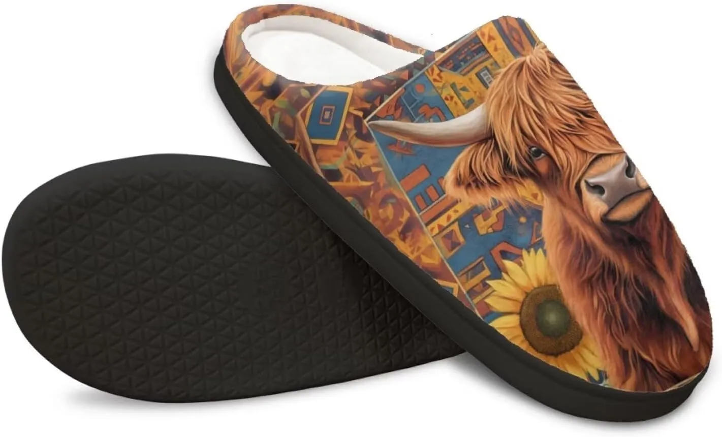 Lotusorchid House Slipper for Women Memory Foam, Non-Slip Scuff Slipper Slip On Clog Slipper Warm Cozy Bedroom Slipper Soft Sleep Slipper with Rubble Sole