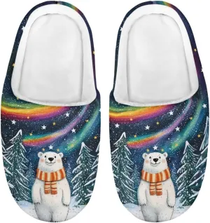 Lotusorchid Kid Bedroom Slipper Memory Foam House Slipper for Girls, Non Slip House Shoes for Boys Warm Cozy Sleep Slipper Home Slipper Indoor Outdoor