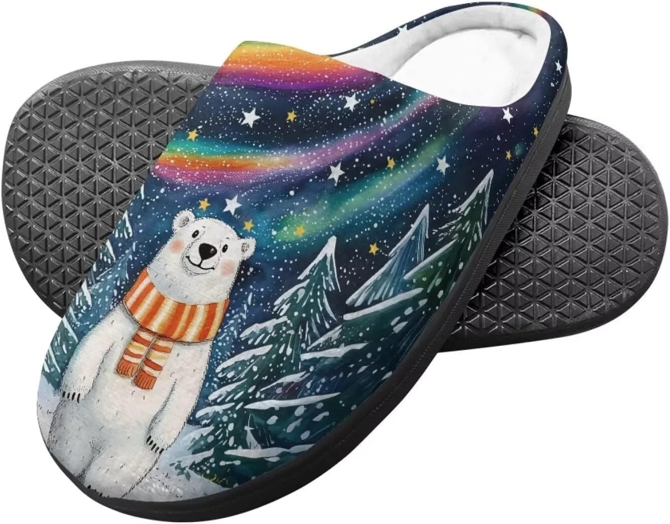 Lotusorchid Kid Bedroom Slipper Memory Foam House Slipper for Girls, Non Slip House Shoes for Boys Warm Cozy Sleep Slipper Home Slipper Indoor Outdoor