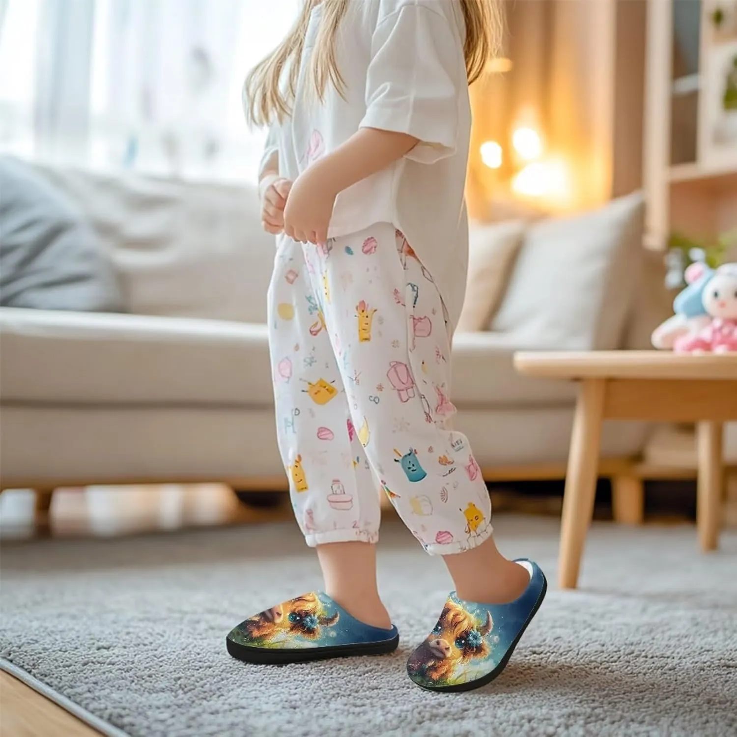 Lotusorchid Kids Slipper for Girls, Boys House Slipper Bedroom Slipper Warm Memory Foam Sleep Slipper Cozy Soft Winter Slipper