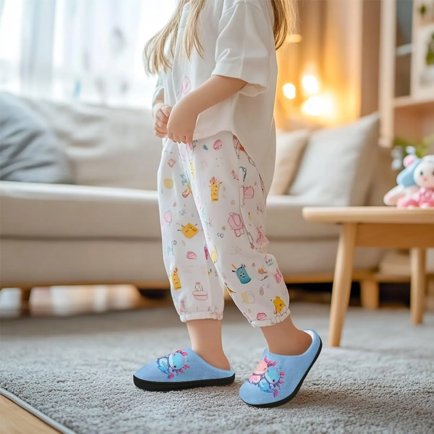 Lotusorchid Kids Slipper for Girls, Boys House Slipper Bedroom Slipper Warm Memory Foam Sleep Slipper Cozy Soft Winter Slipper