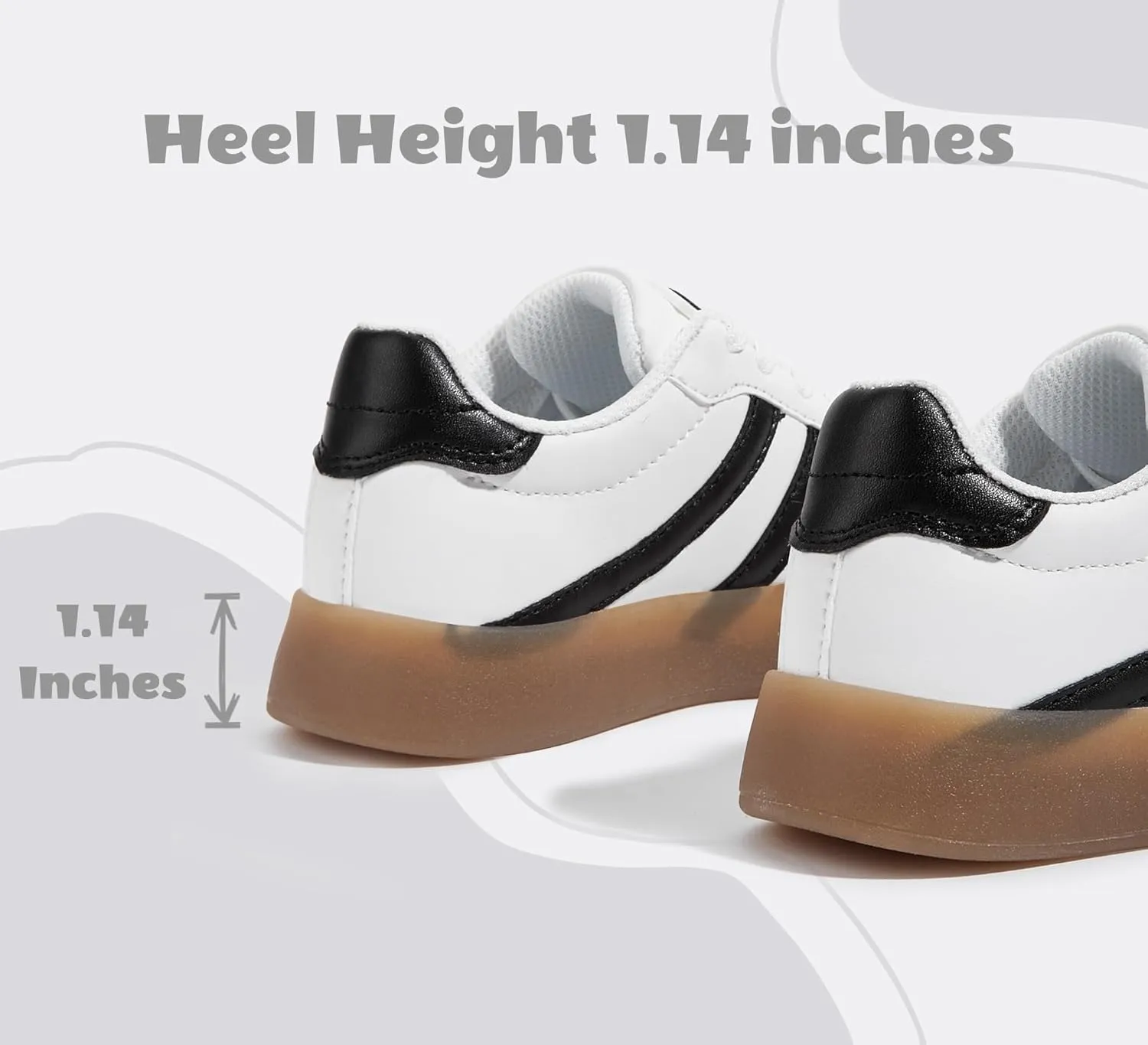 LUCKY STEP Unisex-Child Kid's Sneakers Lace Up School Fashion Platform Breathable Tennis Athletic Running Walking Shoes for Boys Girls