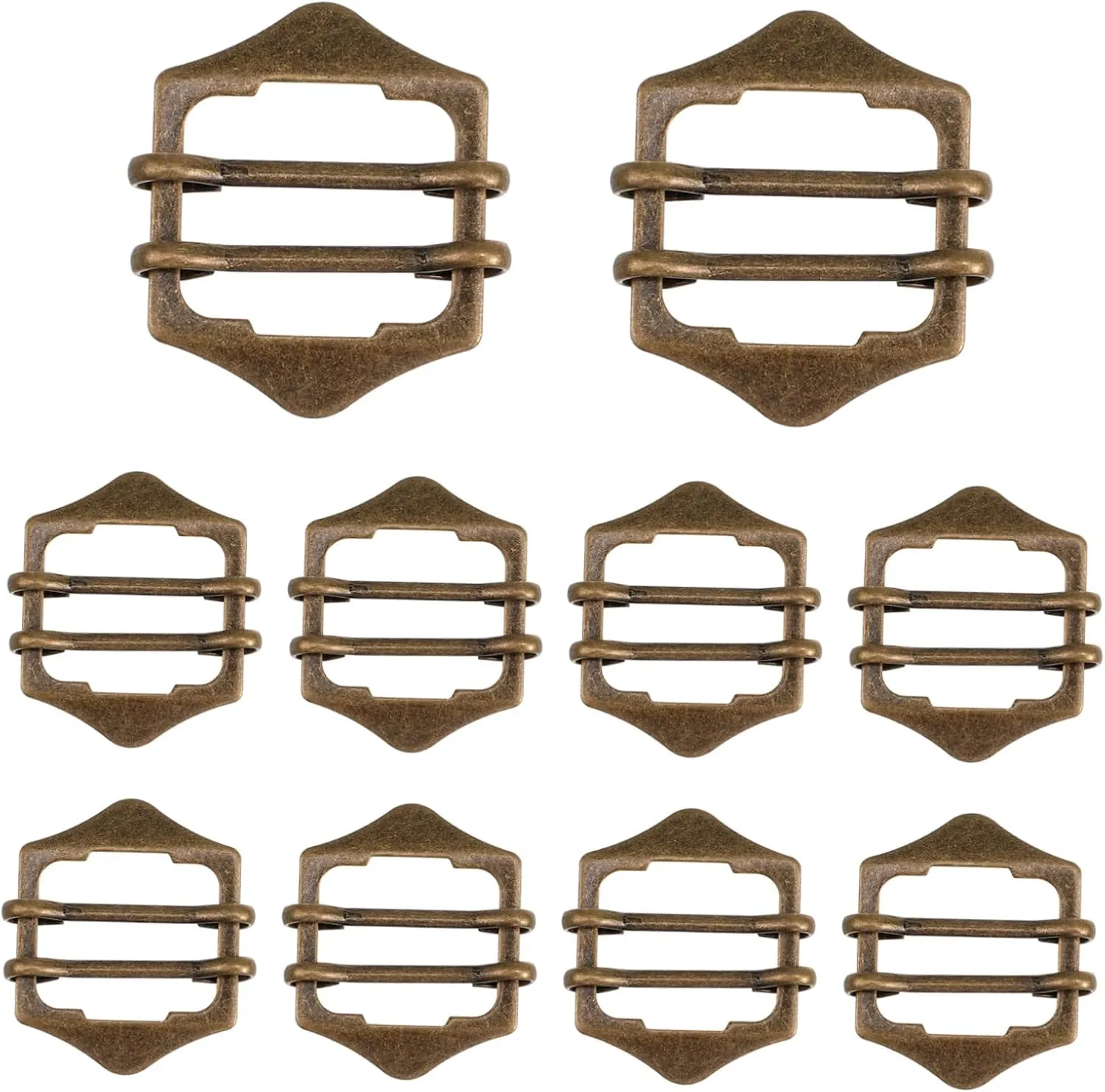 Lurrose 20 Pcs Metal Sun Buckle Button down Shirts Womens Plus Tank Tops Tri- Glide Slide Button Womens Slipper