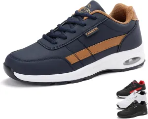 Lymphvity Men Kilboot Orthopedic Shoes Lace-Up Sneakers,Extended Width Foot and Heel Comfortable Breathable Anti-Slip Low Top Walking Shoes