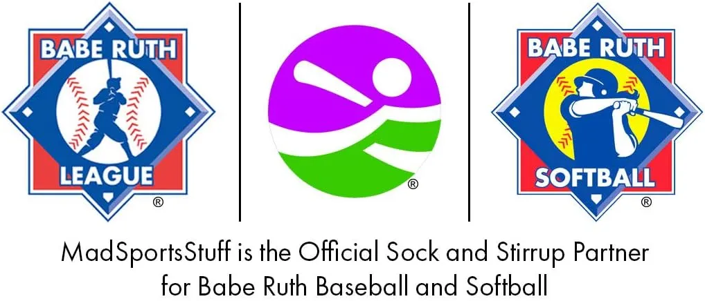 MadSportsStuff Softball Logo Athletic Crew Socks (multiple colors)