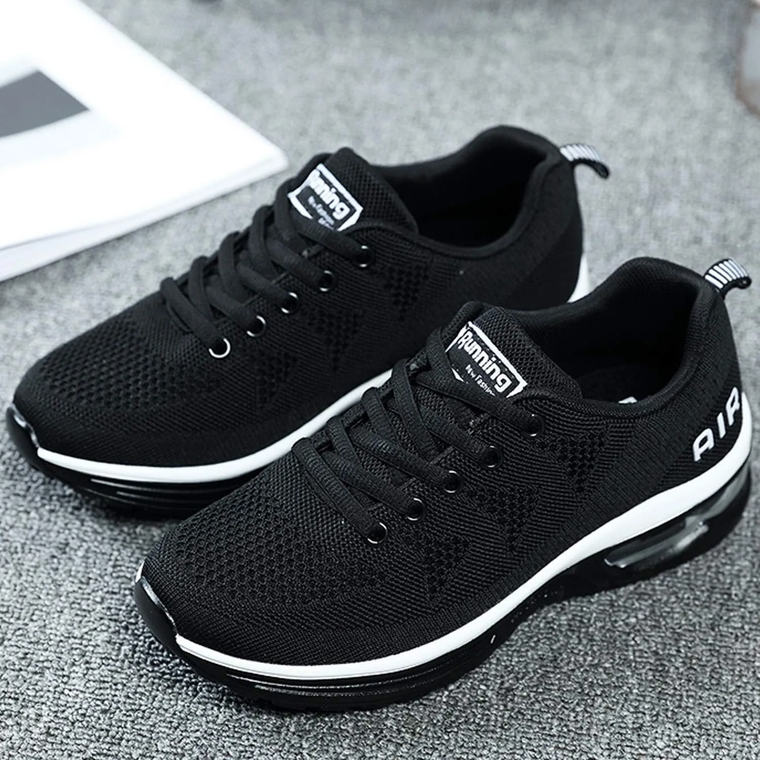MAFEKE Women Air Athletic Running Shoes Fashion Tennis Breathable Lightweight Walking Sneakers