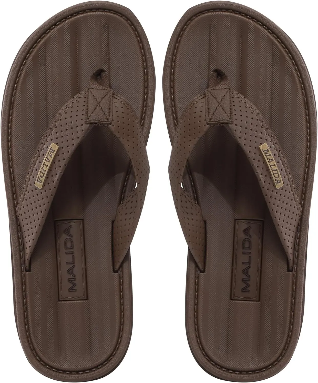 MALIDA Mens Flip Flops Non-Slip Bathroom Shower Shoes Waterproof Cushion foam Indoor and Outdoor Thong Sandals