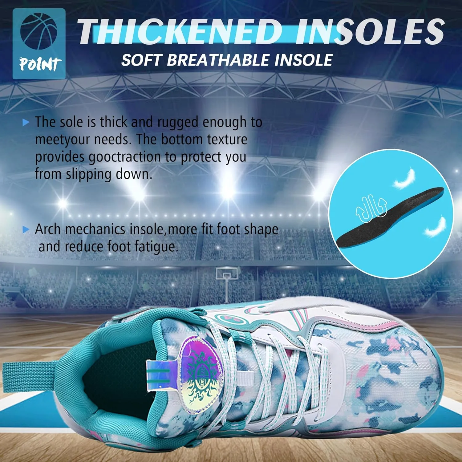 Men Basketball Shose Breathable Fashion Sneakers Non Slip Sport Shoes