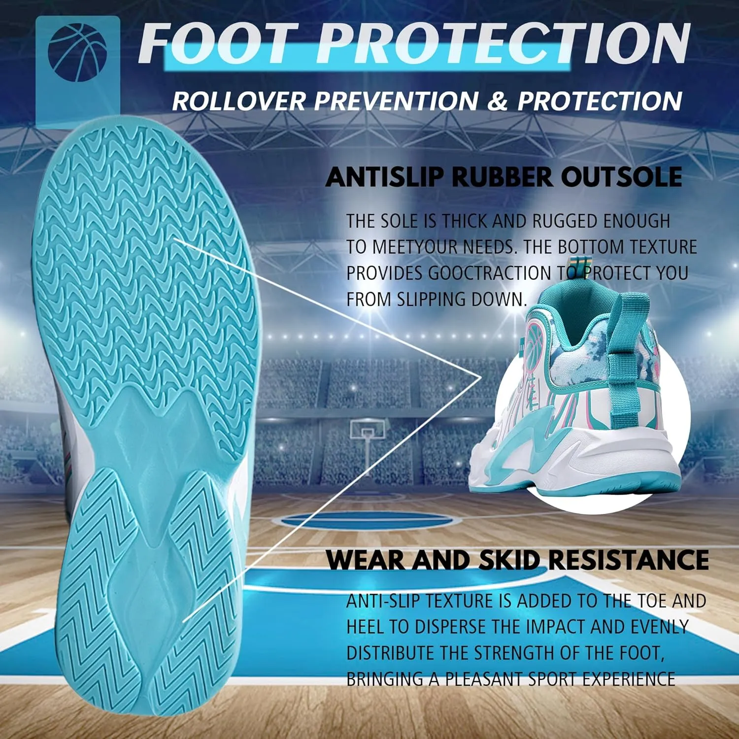 Men Basketball Shose Breathable Fashion Sneakers Non Slip Sport Shoes