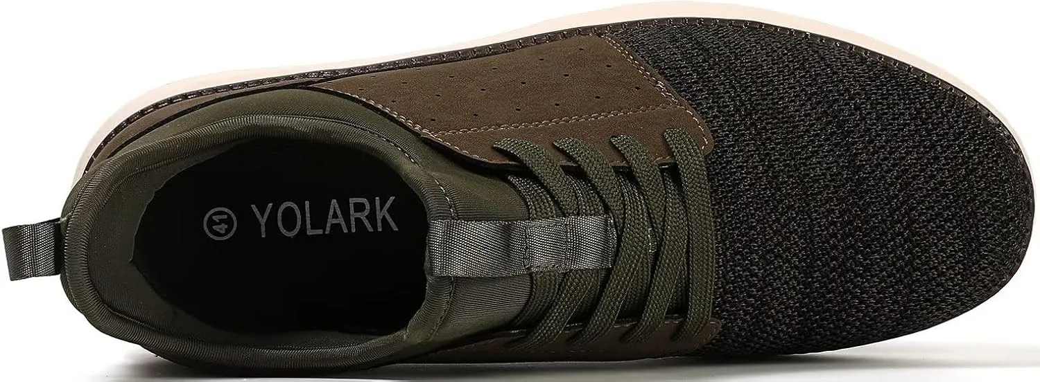 Men Casual Dress Shoes Hands Free Slip On Laceless Fashion Sneakers Lightweight Breathable Walking Shoes Gym Tennis Athletic