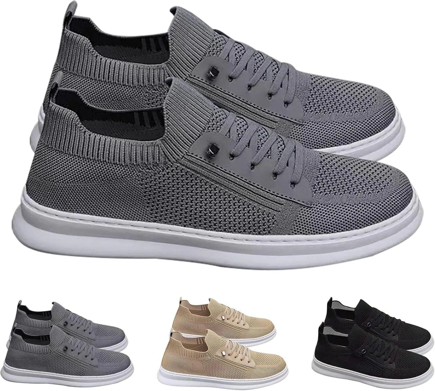 Men Casual Sneakers Casual Slip On Tennis Skateboard Basketball Walking Shoes Mesh Breathable Lightweight Lac𝐞 Up Running Shoes