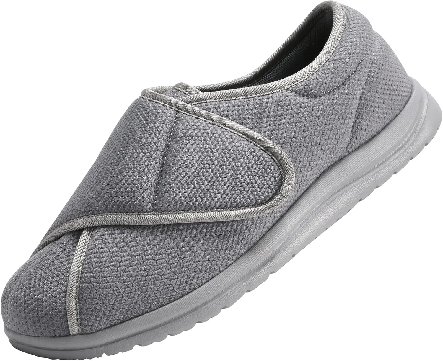 Men Wide Walking Shoes Adjustable Velcr Elderly Diabetic Edema Swollen Feet Outdoor Lightweight Anti Slip Sneaker Sole