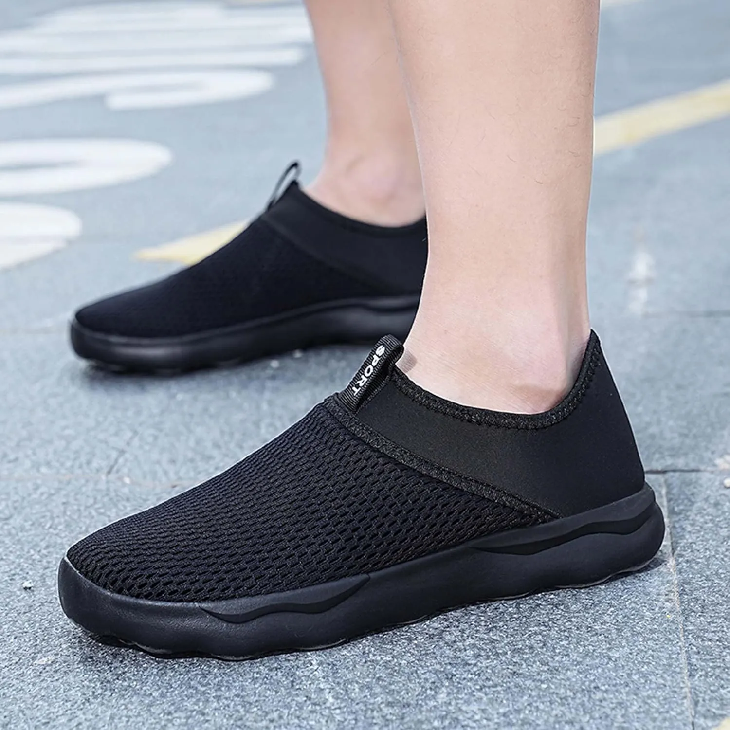 Men Women Casual Sneakers Breathable Mesh Walking Tennis Running Fitness Shoes Summer Outdoor Lightweight Slip Casual Shoes
