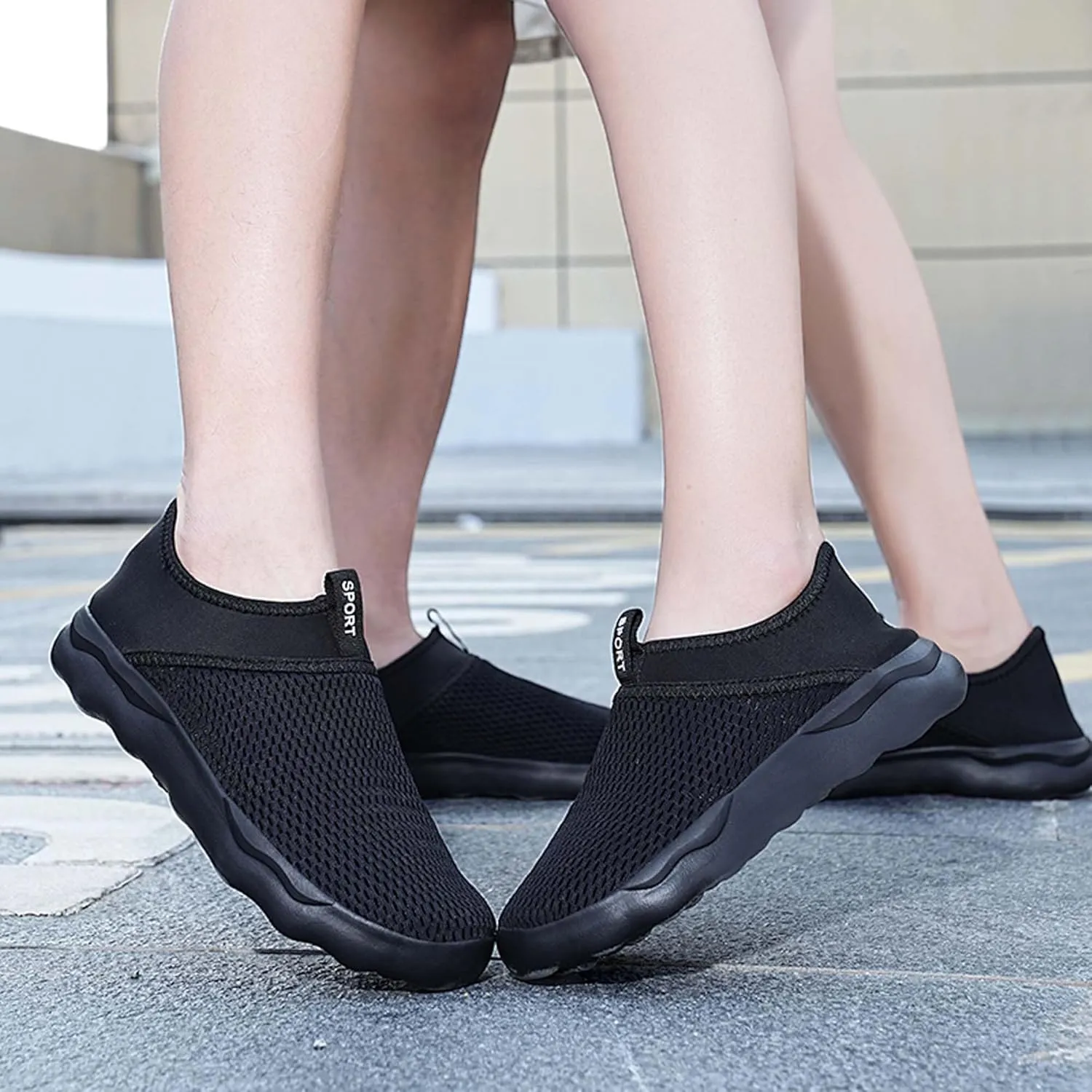 Men Women Casual Sneakers Breathable Mesh Walking Tennis Running Fitness Shoes Summer Outdoor Lightweight Slip Casual Shoes