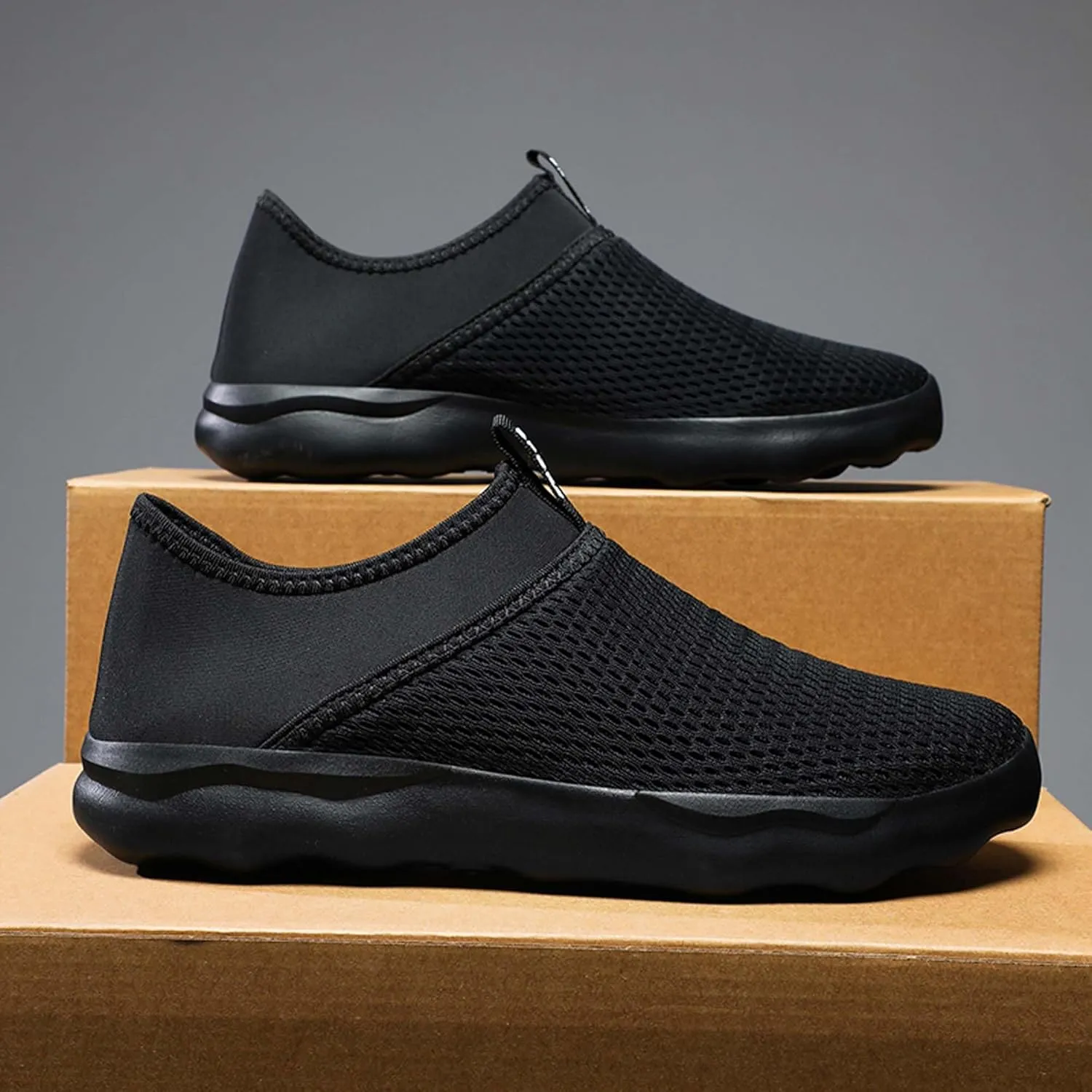 Men Women Casual Sneakers Breathable Mesh Walking Tennis Running Fitness Shoes Summer Outdoor Lightweight Slip Casual Shoes