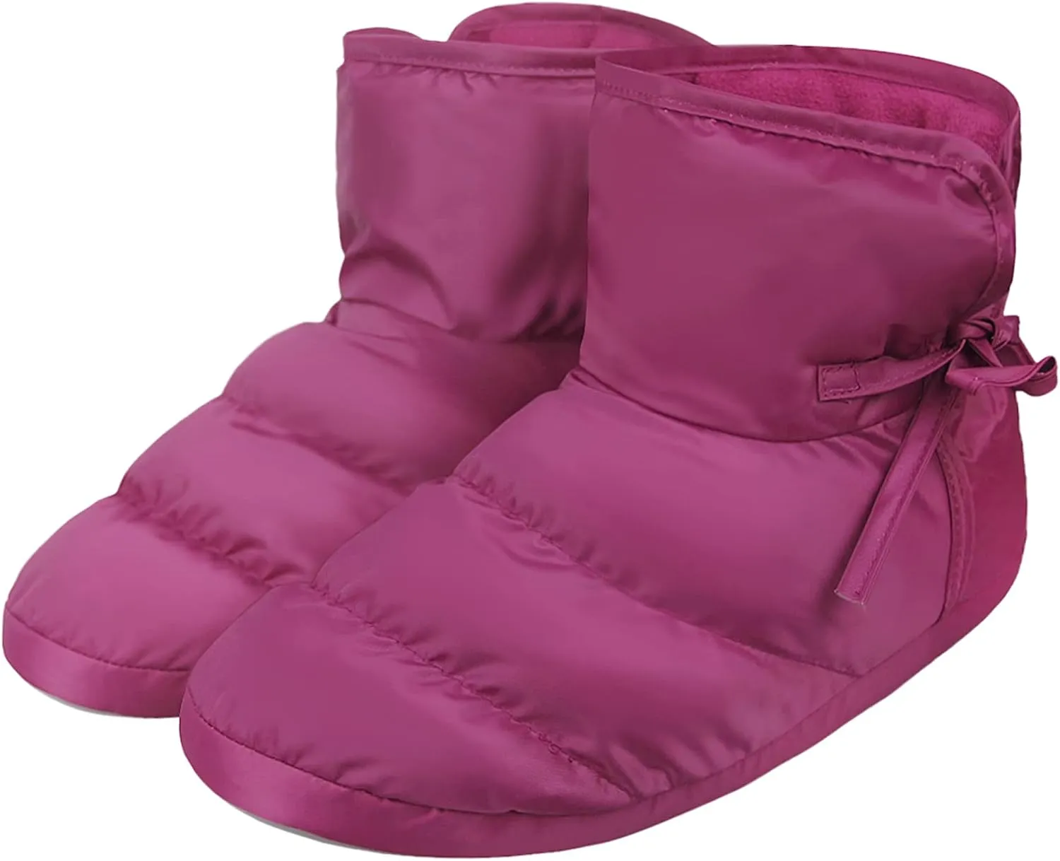 Men Women Soft Down Slippers Thermal Ankle Boots Anti-Slip Thicken Padded High-Top Boots Plush Lining Slippers Household Indoor Outdoor Shoes