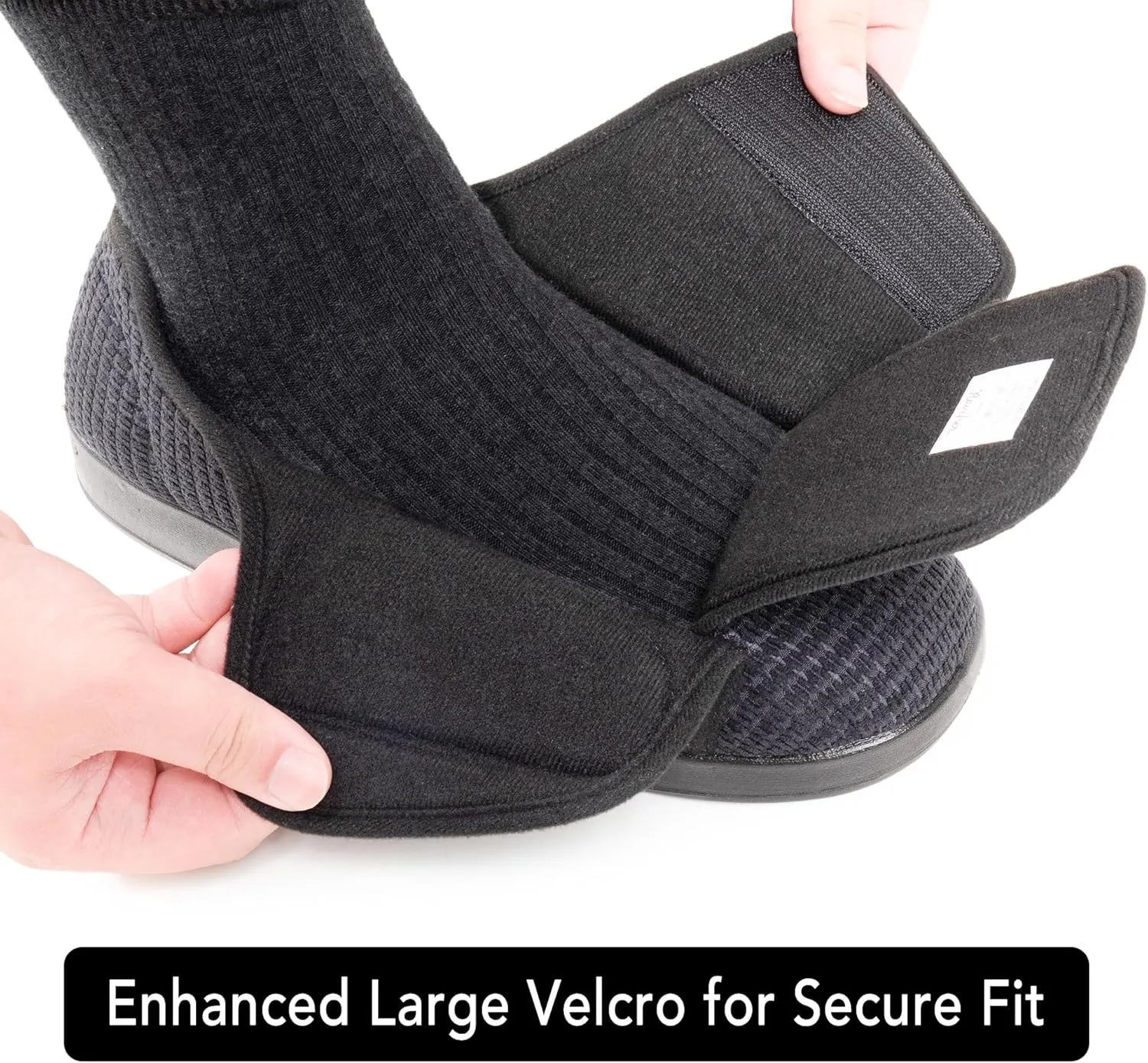 Men's Adaptive Wide Width Diabetic Comfort Slipper Shoe