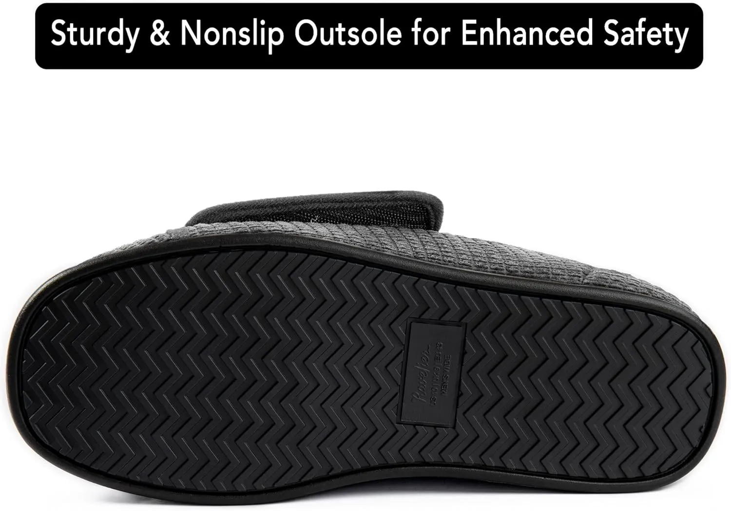 Men's Adaptive Wide Width Diabetic Comfort Slipper Shoe