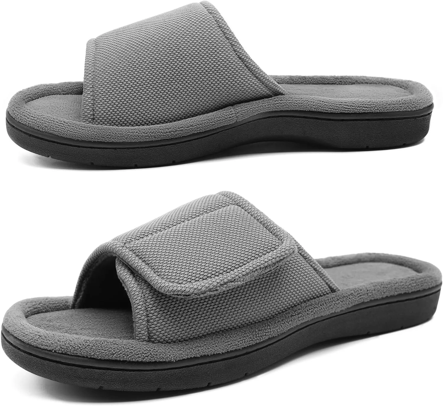 Men's Adjustable Wrap Memory Foam Slide Slipper