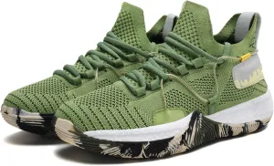 Mens and Womens Mesh Fabric Breathable Basketball Sneakers Mid Top Lace Up Casual Sneakers Non Slip and Breathable Fitness Training Shoes Lightweight Outdoor Hiking Shoes Baseball Sneakers