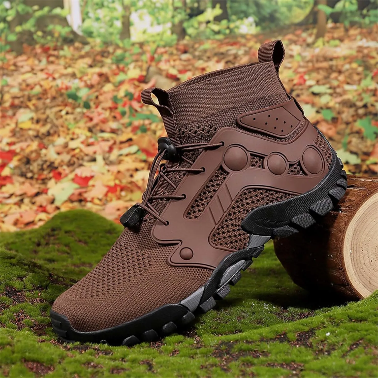 Men's Anti-Slip Climbing Shoes Breathable Lightweight Sports Barefoot Hiking Shoes Quick-Drying Mesh Sports Water Shoes Outdoor Camping Adventure Travel Backpacking Shoes-5-14 US Size