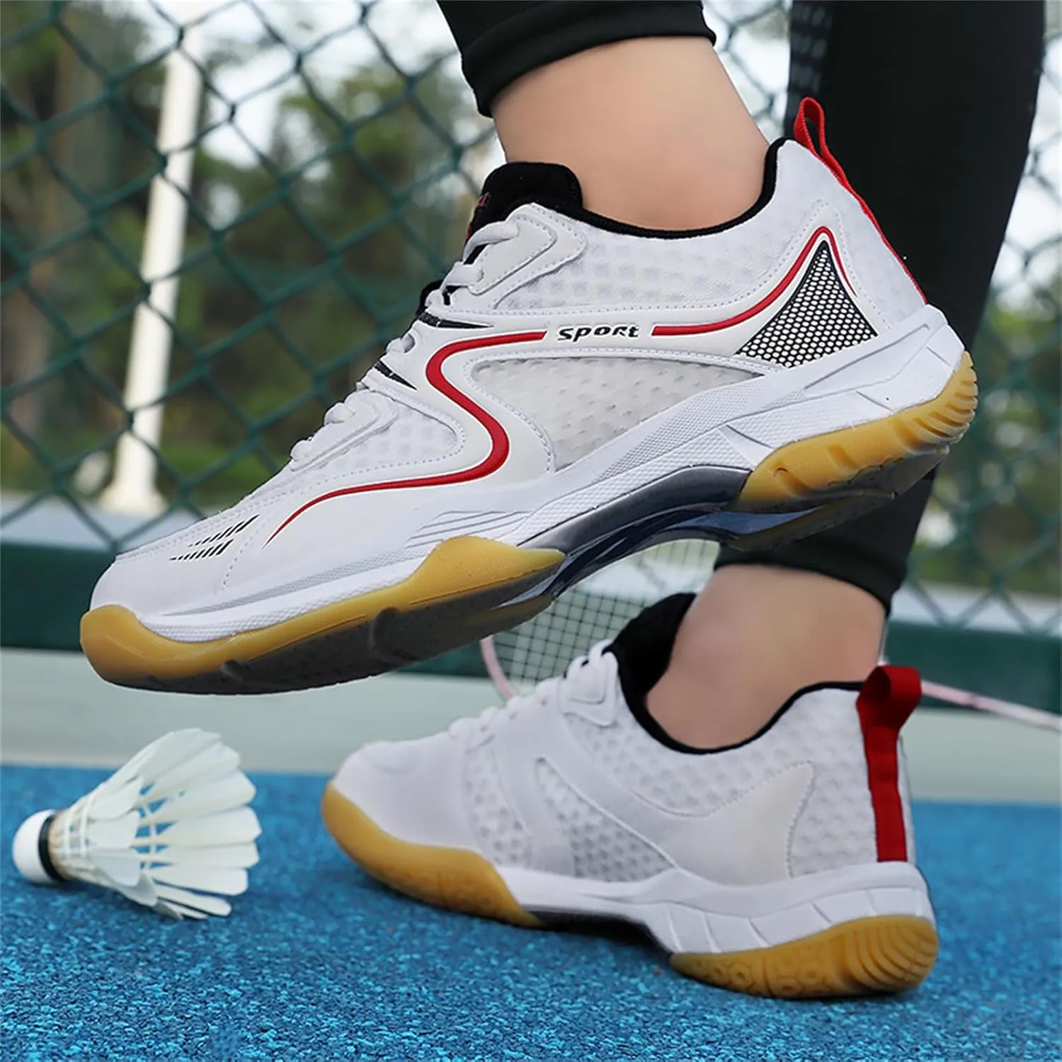 Men's Badminton Shoes Non-Slip Cushioning Breathable Court Shoes