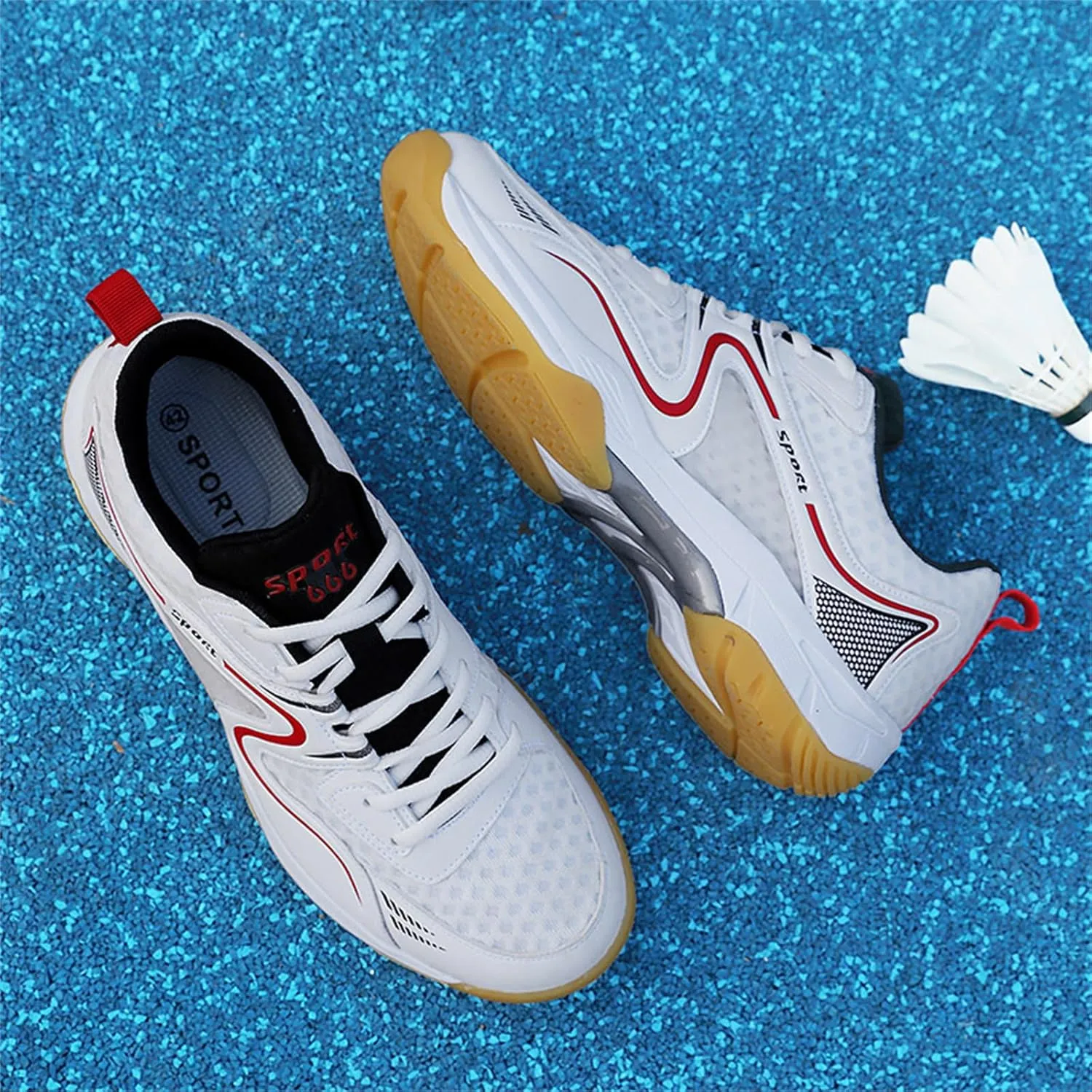 Men's Badminton Shoes Non-Slip Cushioning Breathable Court Shoes