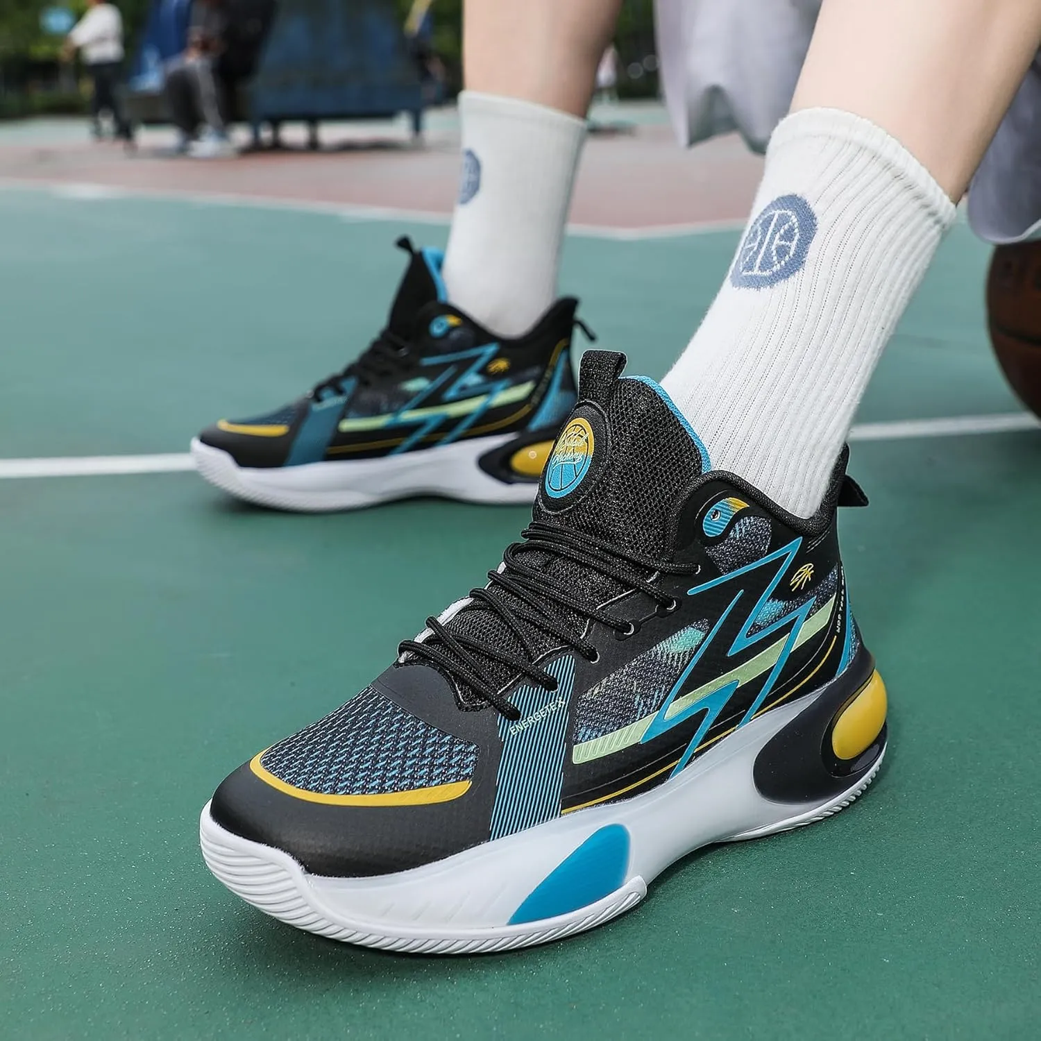 Mens Basketball Shoes Fashion Breathable Sneakers Athletic Lightweight Non Slip Volleyball Outdoor Shoe