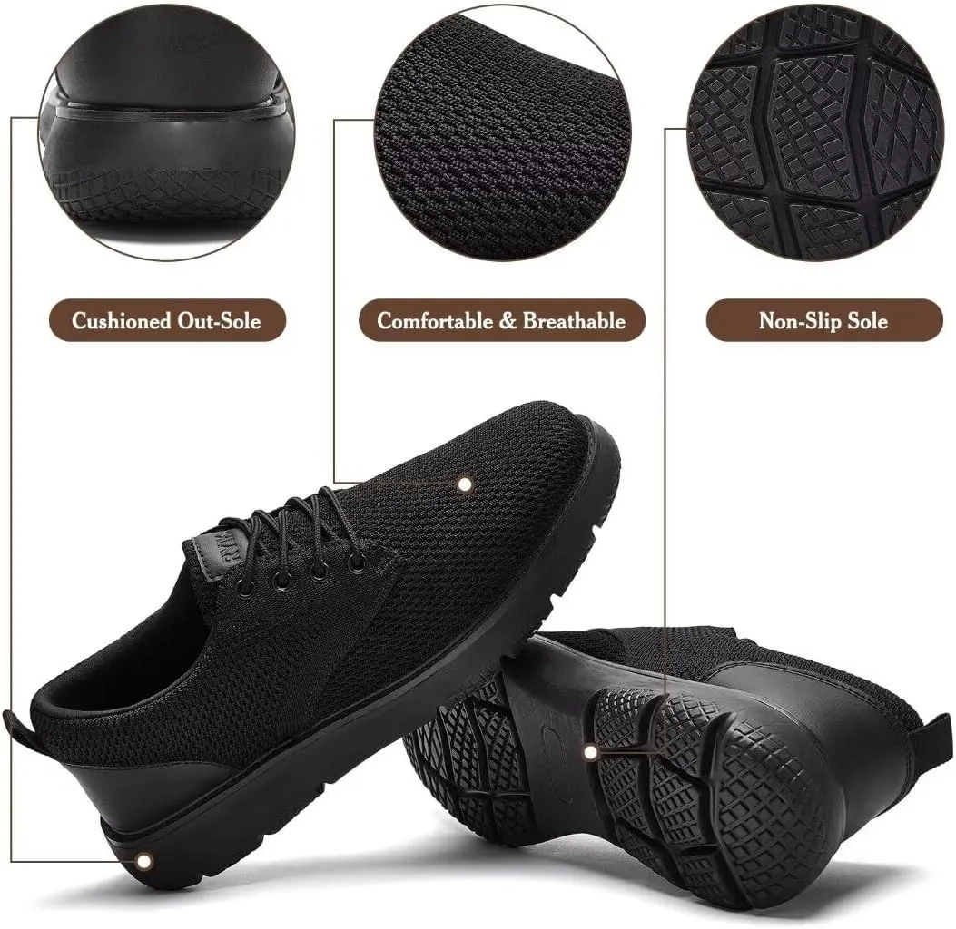 Men's Breathable Mesh Comfortable Business Casual Shoes with Sneakers Design for Long Standing, Office Work, Formal Occasions & Walking