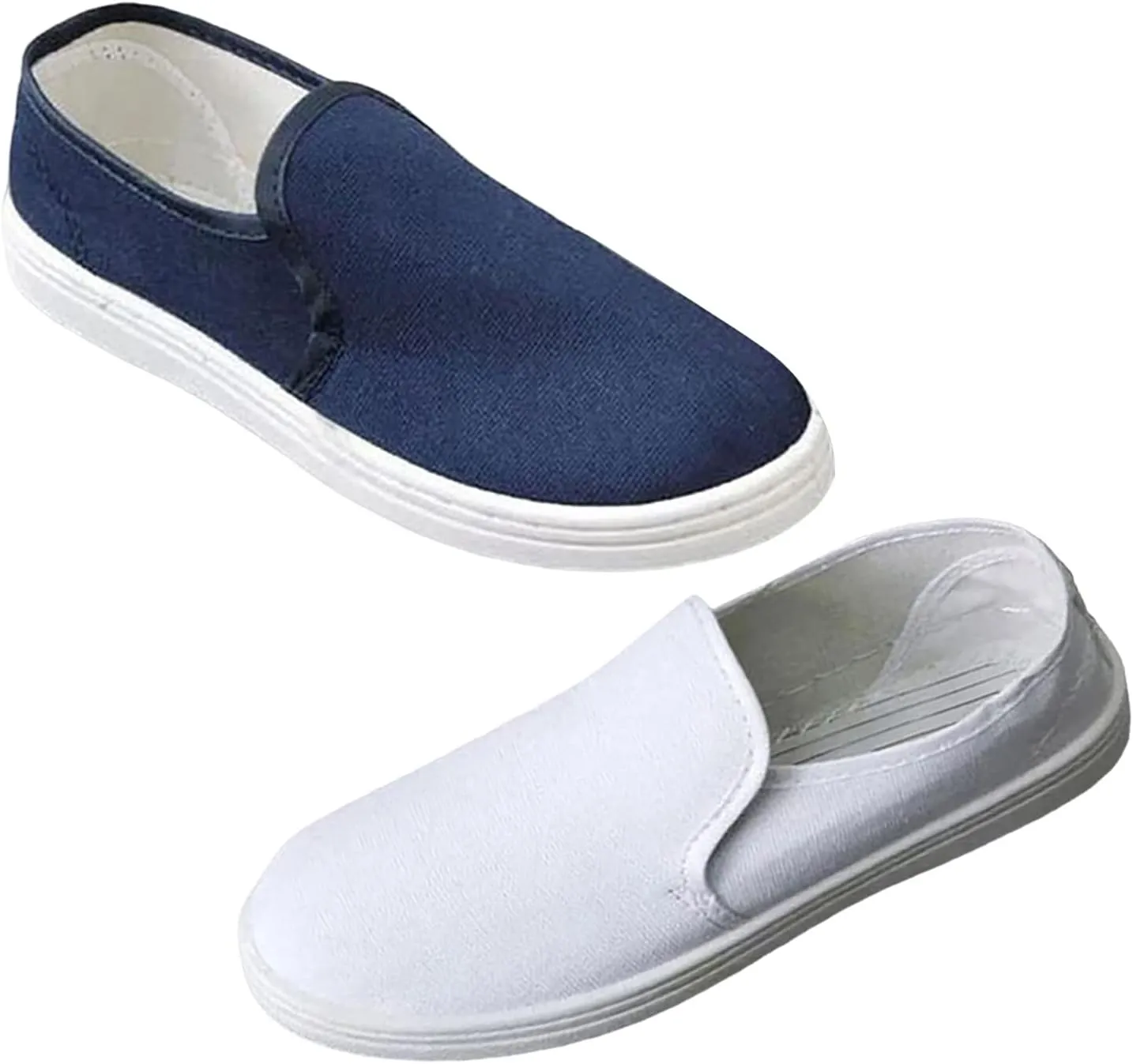 Men's Breathable Mesh Running Shoes Comfortable Breathable Stretch Canvas Slip On Sneaker Breathable Work Shoes