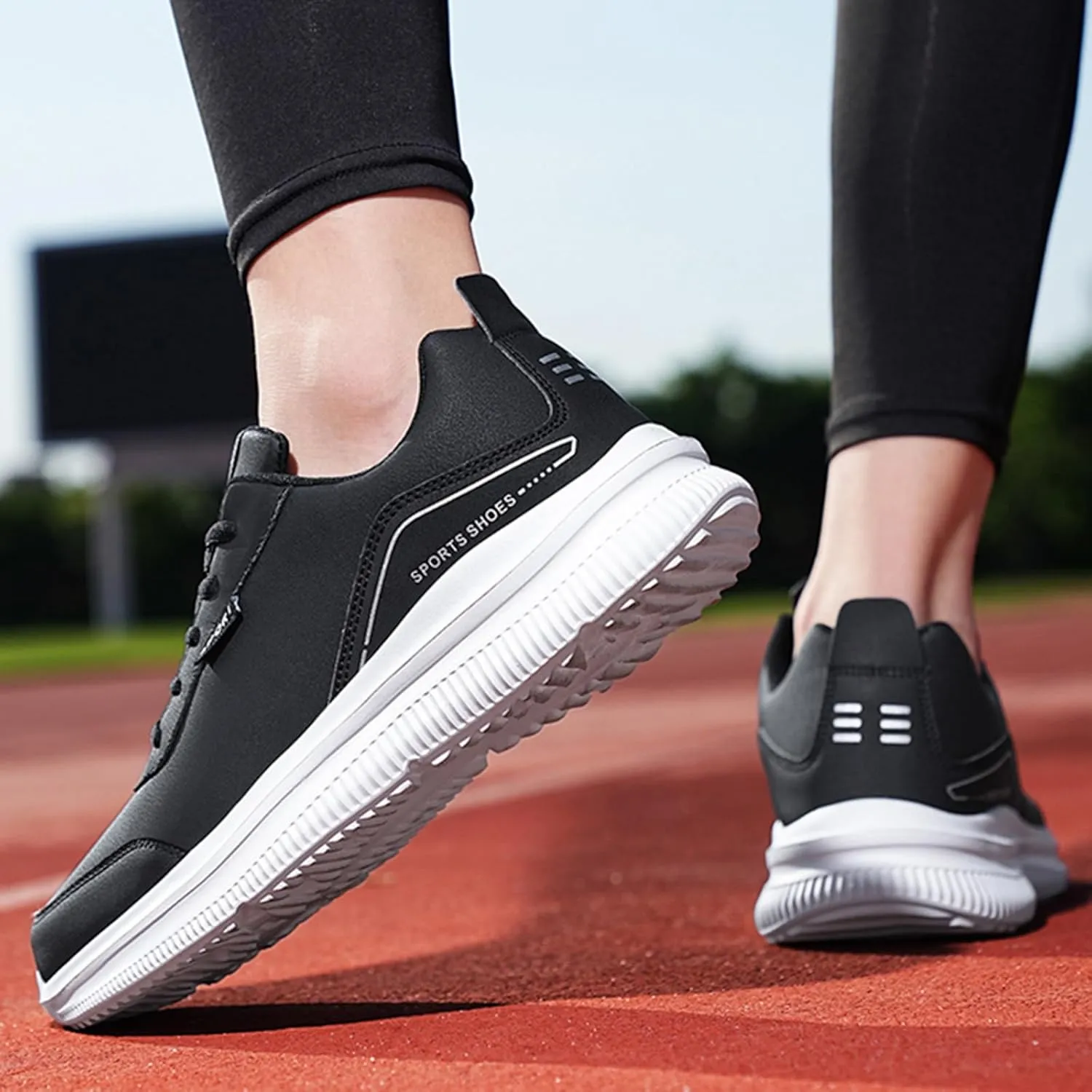 Men's Breathable Mesh Running Shoes Comfortable Breathable Stretch Canvas Slip on Sneaker Men's Recovery Shoes