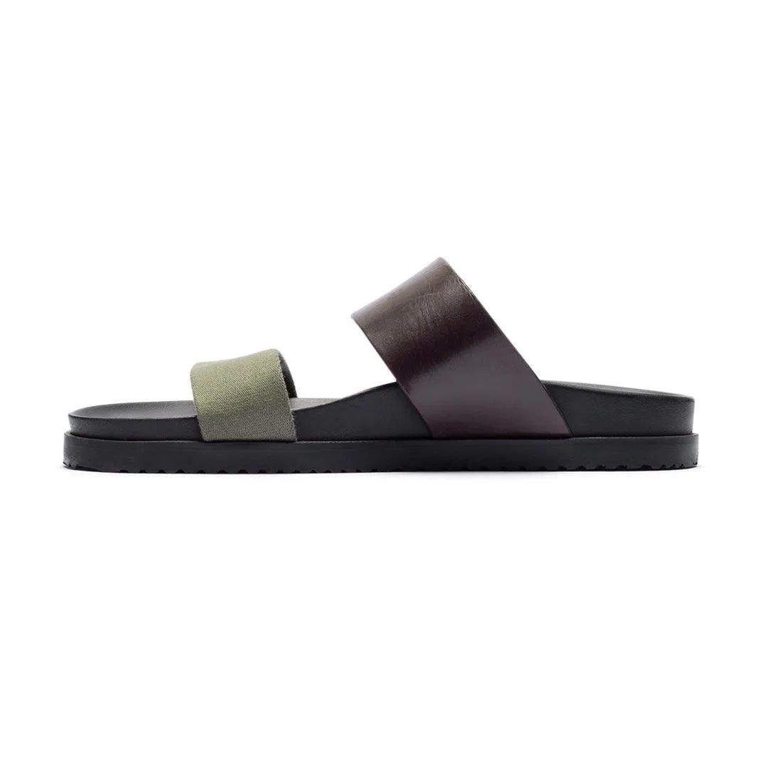 Men's Brown & Green Cinturini Sandal