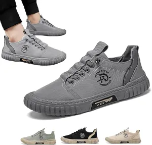 Men's Casual Breathable Shoes Sneakers for Men Summer Casual Breathable Men's Shoes Mens Outdoor Non Slip Low Top Sport Jogging Shoes (Grey,9.5)