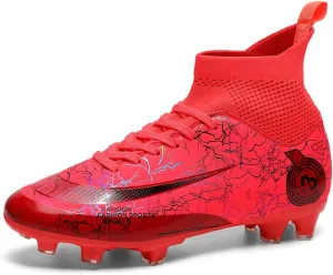 Men's Cleats Firm Ground Soccer Shoes Athletic Lightweight Running Outdoor Turf Comfortable Training Football Shoes